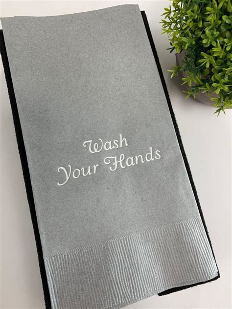 monogrammed disposable hand towels|More.